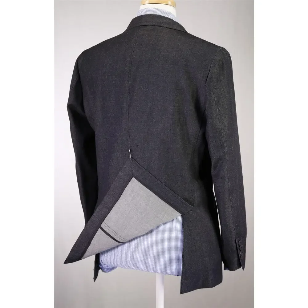 Paul Stuart Gray Twill Iridescent Wool 2-Btn Travel Blazer Jacket 38S